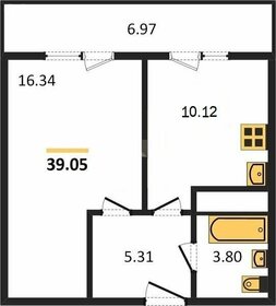 37,6 м², 1-комнатная квартира 3 600 000 ₽ - изображение 144