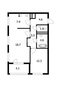 Квартира 55 м², 2-комнатная - изображение 1