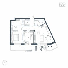 Квартира 87,5 м², 1-комнатная - изображение 4