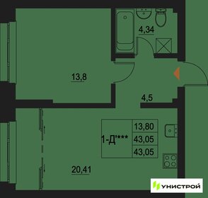 43,6 м², 1-комнатная квартира 9 150 000 ₽ - изображение 19