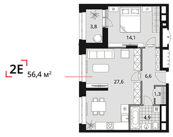 60,8 м², 2-комнатная квартира 25 366 000 ₽ - изображение 25