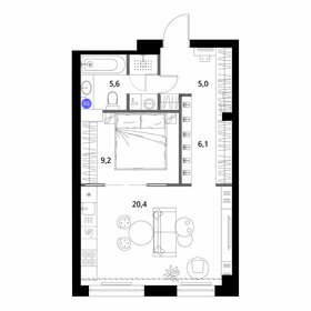 Квартира 47,7 м², 1-комнатная - изображение 2