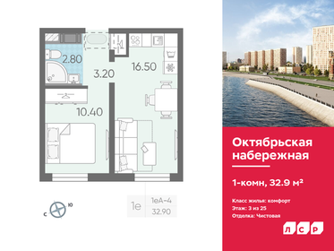 34,5 м², 1-комнатные апартаменты 4 700 000 ₽ - изображение 108