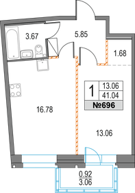 40,9 м², 1-комнатная квартира 10 532 796 ₽ - изображение 14