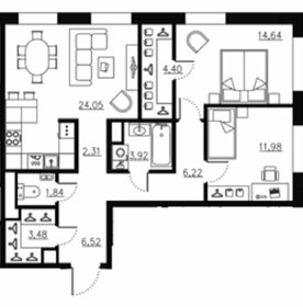 Квартира 81,5 м², 2-комнатная - изображение 1