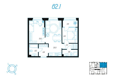62 м², 2-комнатная квартира 10 242 098 ₽ - изображение 46