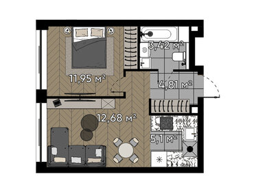 36,3 м², 2-комнатная квартира 21 357 018 ₽ - изображение 33