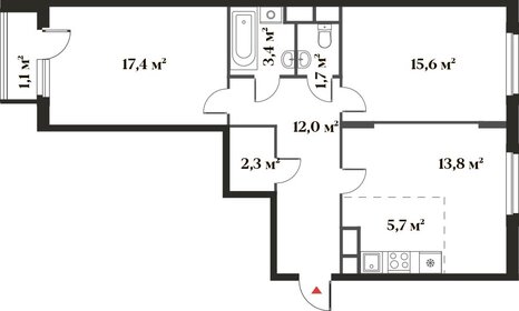 71,7 м², 3-комнатная квартира 16 416 222 ₽ - изображение 82