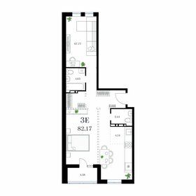 Квартира 82,2 м², 2-комнатная - изображение 1