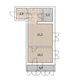 36,4 м², 1-комнатная квартира 6 450 000 ₽ - изображение 37