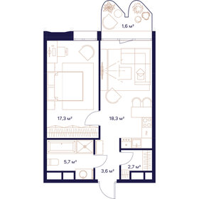 55 м², 1-комнатная квартира 29 790 000 ₽ - изображение 49