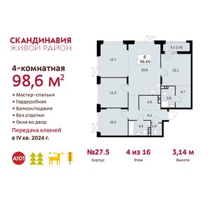 106 м², 4-комнатная квартира 23 320 000 ₽ - изображение 106