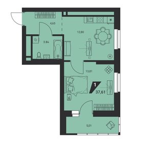 Квартира 37,6 м², 1-комнатная - изображение 1