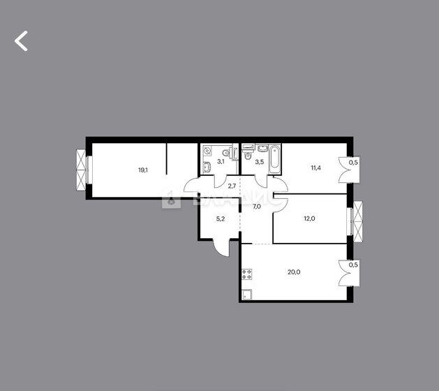 84 м², 3-комнатная квартира 18 980 000 ₽ - изображение 1