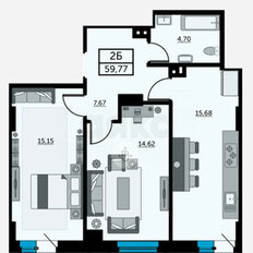 Квартира 59,5 м², 2-комнатная - изображение 4