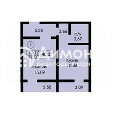 Квартира 40,4 м², 1-комнатная - изображение 1