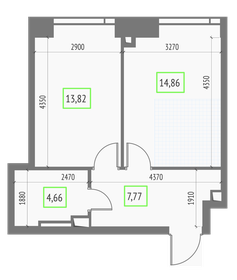 34,5 м², 1-комнатная квартира 12 900 000 ₽ - изображение 103