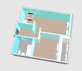 Квартира 38,1 м², 2-комнатная - изображение 2