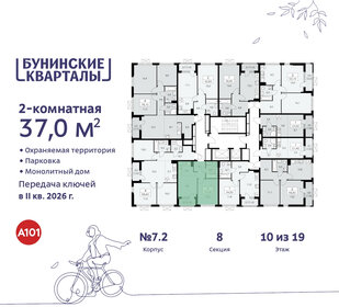 37 м², 2-комнатная квартира 10 721 675 ₽ - изображение 38