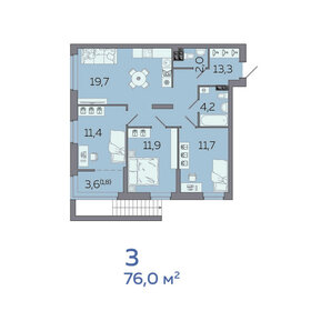 79,1 м², 3-комнатная квартира 7 800 000 ₽ - изображение 38