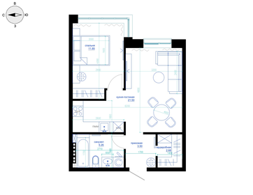 Квартира 160,4 м², 1-комнатная - изображение 2
