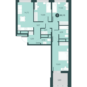 85,3 м², 3-комнатная квартира 8 800 000 ₽ - изображение 65