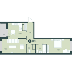 63 м², 2-комнатная квартира 10 000 000 ₽ - изображение 9
