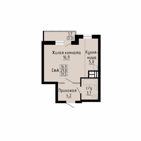 Квартира 31,5 м², студия - изображение 1