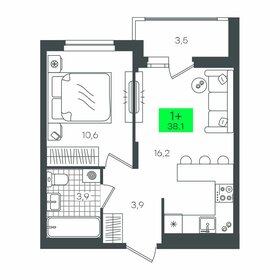 63,4 м², 1-комнатная квартира 5 900 000 ₽ - изображение 17