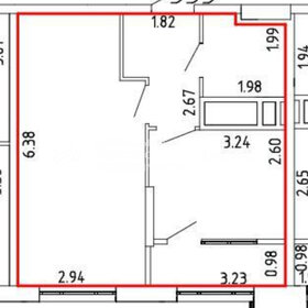 Квартира 33,9 м², 1-комнатная - изображение 1