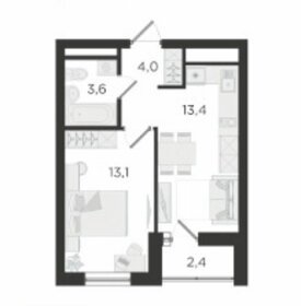 Квартира 37 м², 1-комнатная - изображение 1