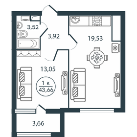 21 м², 1-комнатная квартира 2 816 850 ₽ - изображение 117