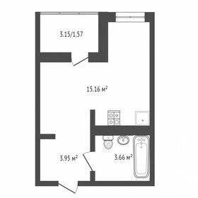 Квартира 22,8 м², студия - изображение 1