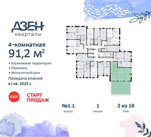 92,2 м², 3-комнатная квартира 21 000 000 ₽ - изображение 119