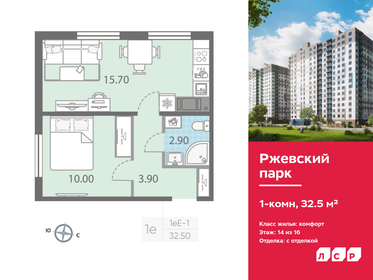 Квартира 32,5 м², 1-комнатная - изображение 1