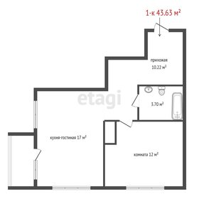 Квартира 43,6 м², 1-комнатная - изображение 2