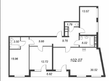 Квартира 103,2 м², 3-комнатная - изображение 1