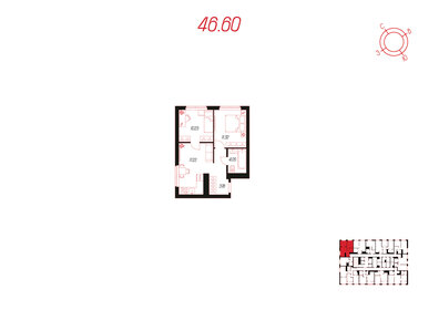 55 м², 2-комнатная квартира 5 800 000 ₽ - изображение 13
