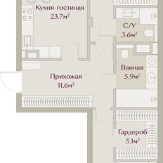 Квартира 83,4 м², 2-комнатная - изображение 2