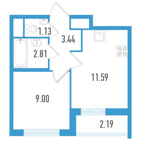 Квартира 28,6 м², 1-комнатная - изображение 1