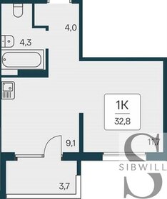 32,8 м², 1-комнатная квартира 4 200 000 ₽ - изображение 52