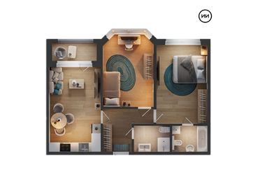 Квартира 72 м², 2-комнатная - изображение 1