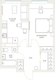 43,5 м², 1-комнатная квартира 8 907 262 ₽ - изображение 72