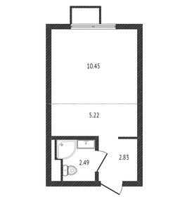 Квартира 21 м², студия - изображение 1