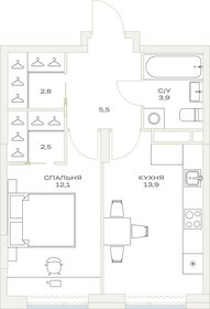 39,9 м², 1-комнатная квартира 8 550 000 ₽ - изображение 107