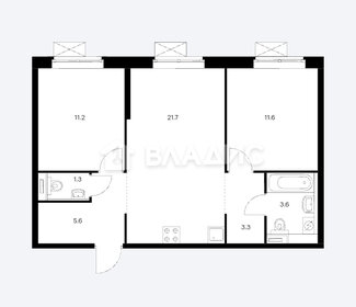 Квартира 58,3 м², 2-комнатная - изображение 1