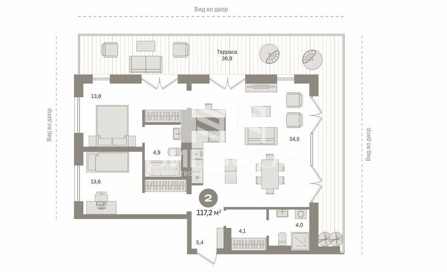 120,1 м², 2-комнатная квартира 17 050 000 ₽ - изображение 1