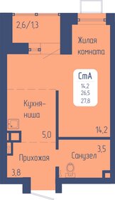 27,2 м², квартира-студия 4 200 000 ₽ - изображение 50