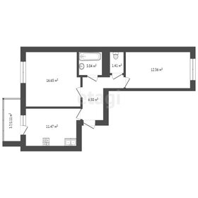 Квартира 52,5 м², 2-комнатная - изображение 3