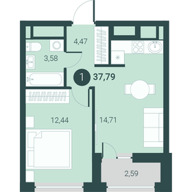 38,2 м², 1-комнатная квартира 4 910 000 ₽ - изображение 18